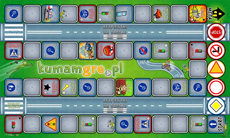 edukacyjna gra planszowa XXL dla dzieci - Bezpieczni na drodze