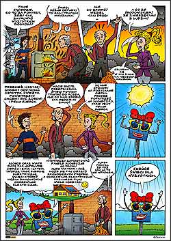 komiks edukacyjny z sympatycznymi bohaterami - komiks edukacyjny o odnawialnych rdach energii