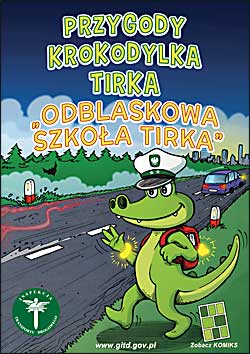 okadka komiksu edukacyjnego z krokodylkiem Tirkiem zaprojektowana dla GITD